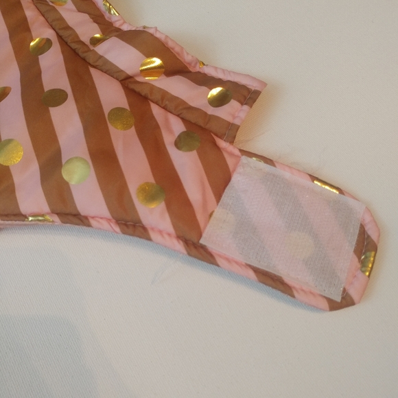 Top Paw Dog Top Paw Pink Gold Stripe Dog Coat Large Poshmark